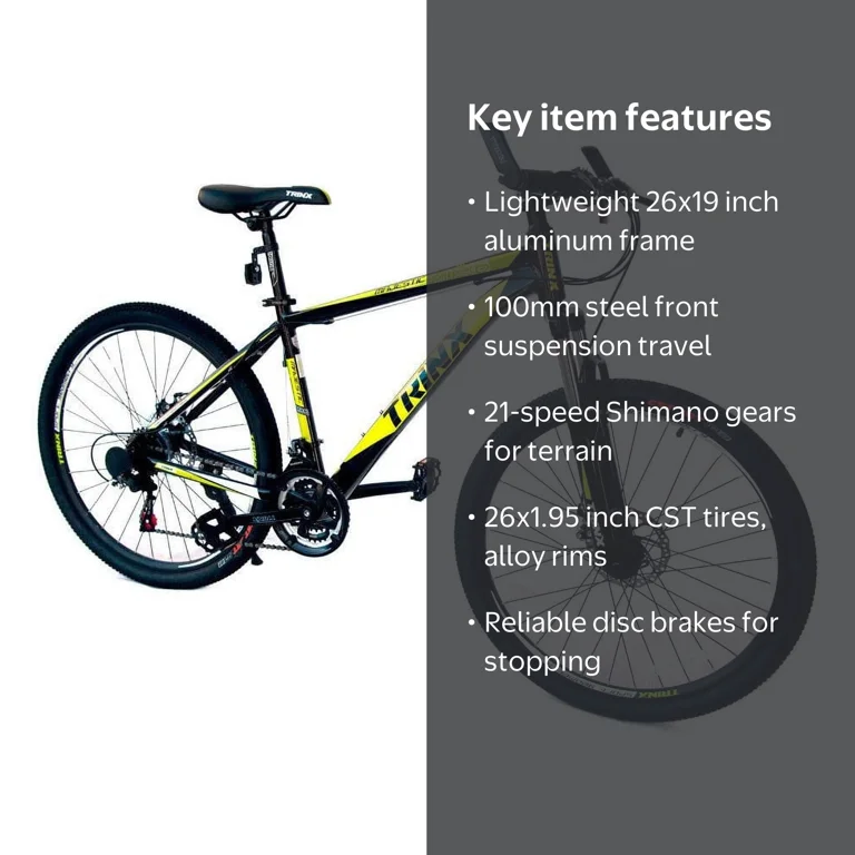 自転車本体 26 inch bicycle Trinx Aluminum Adult MTB Men's 26 In. 21-Speed Mountain Bike M136