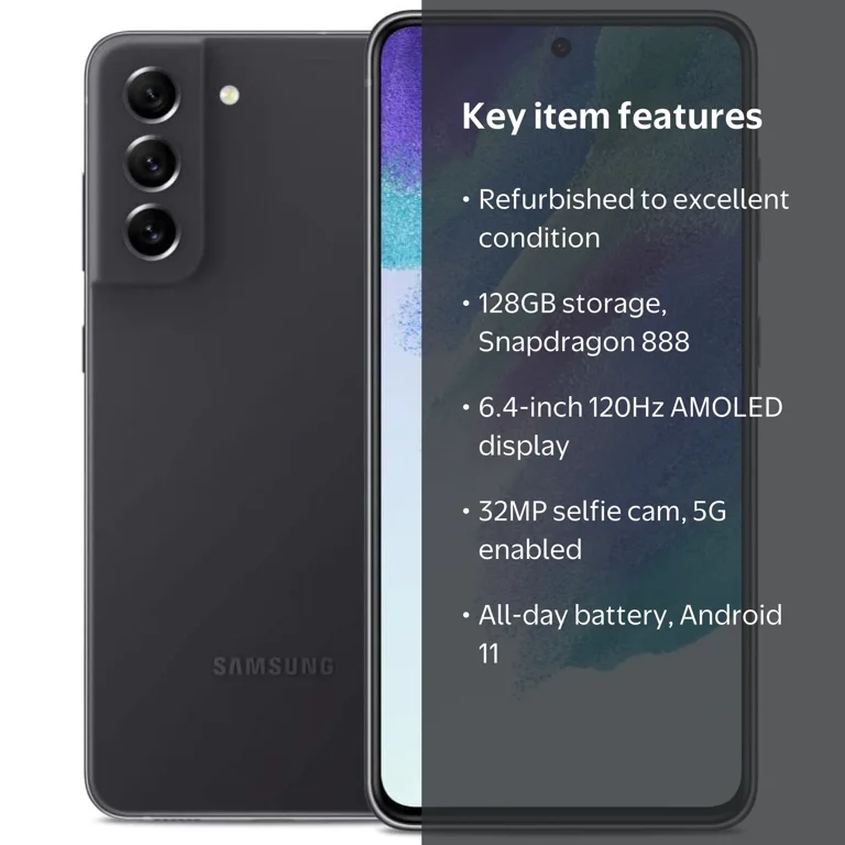 Samsung Galaxy S21 FE 5G, 128GB Graphite, Refurbished, Cricket
