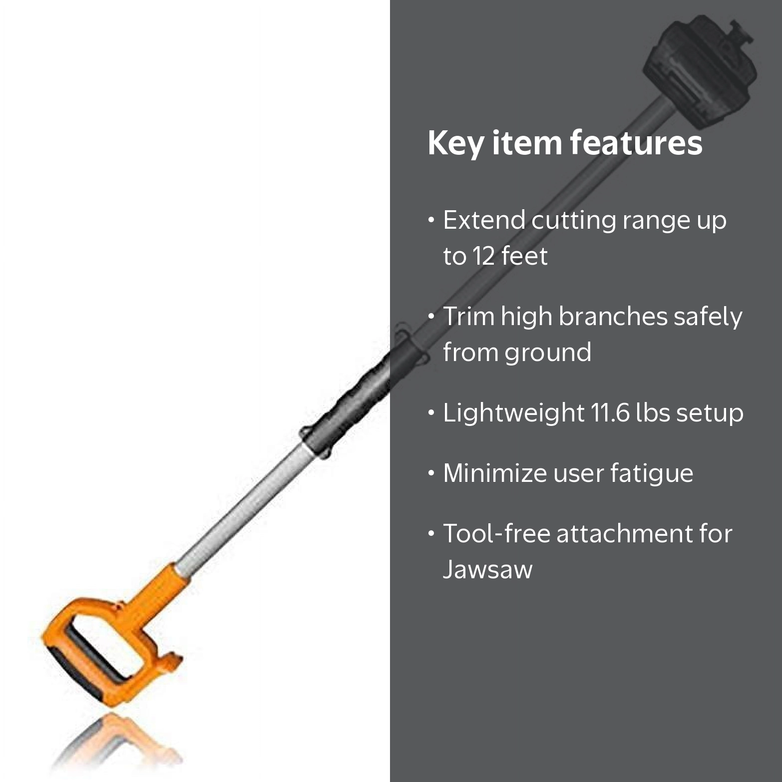Worx, Chainsaw, 5' Extension Pole, Compatible with WG320 and WG321