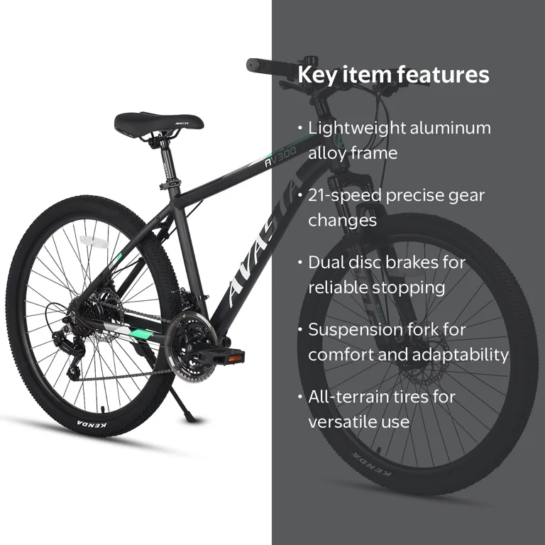 AVASTA AV300 26 inch Mountain Bike with 21-Speed，Aluminum Frame