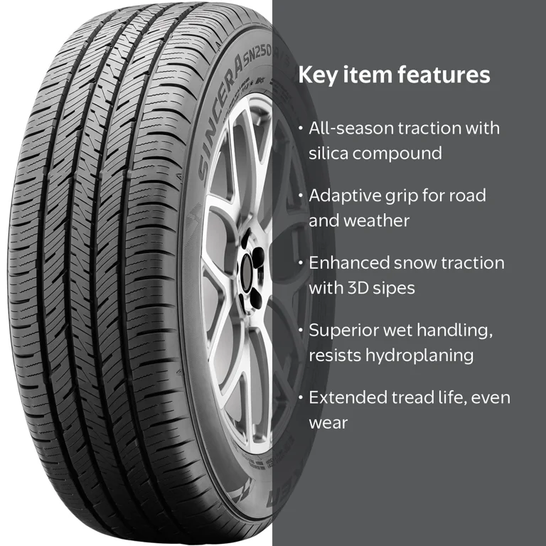 Falken Sincera SN250 A/S 195/65R15 91T BW All Season Tire with