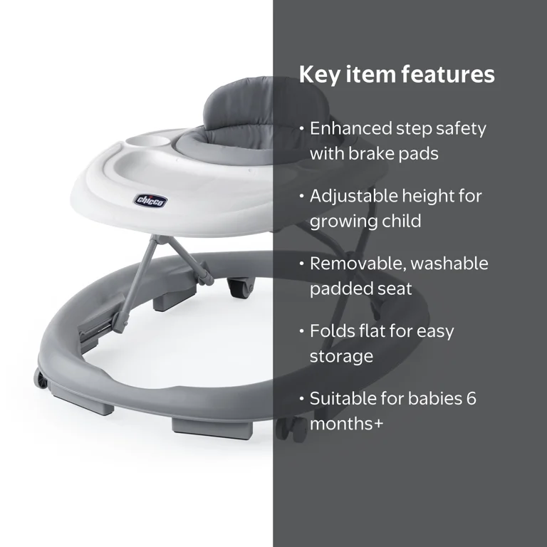 Chicco Mod Infant Walker, Height Adjustable, Space-Saving Fold