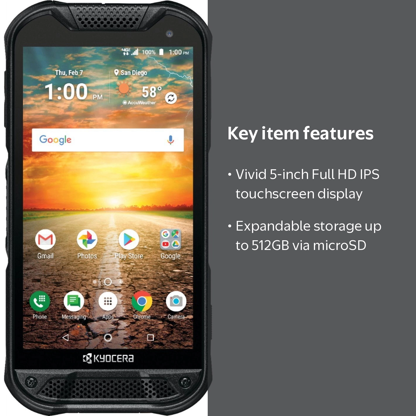 Kyocera DuraForce Pro 2 - Military Grade, Sapphire Shield, 5-inch