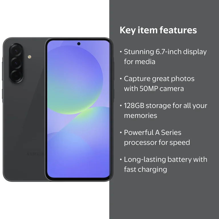 Samsung Galaxy A36 5G A Series 128GB Unlocked Android Cell Phone