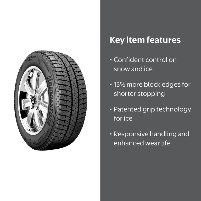 260109-02 BRIDGESTONE ICE スタッド+BS PREO Bridgestone, Winter Tire, 205/55R16 91H, Snow Ice Size - Walmart.com