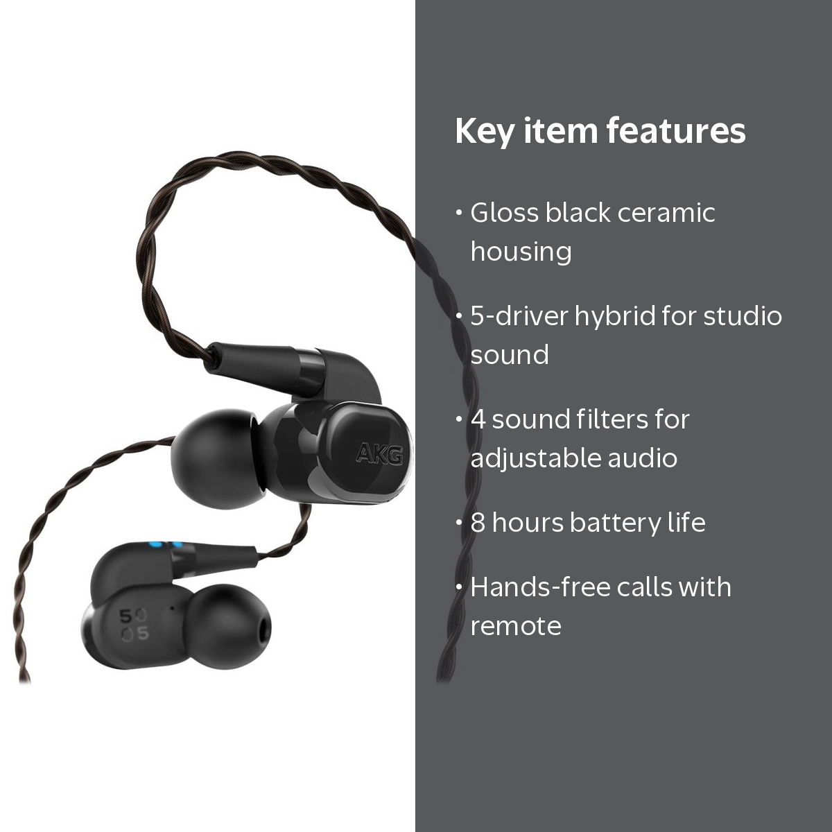 AKG N5005 Universal In-ear Bluetooth Headphones with Customizable