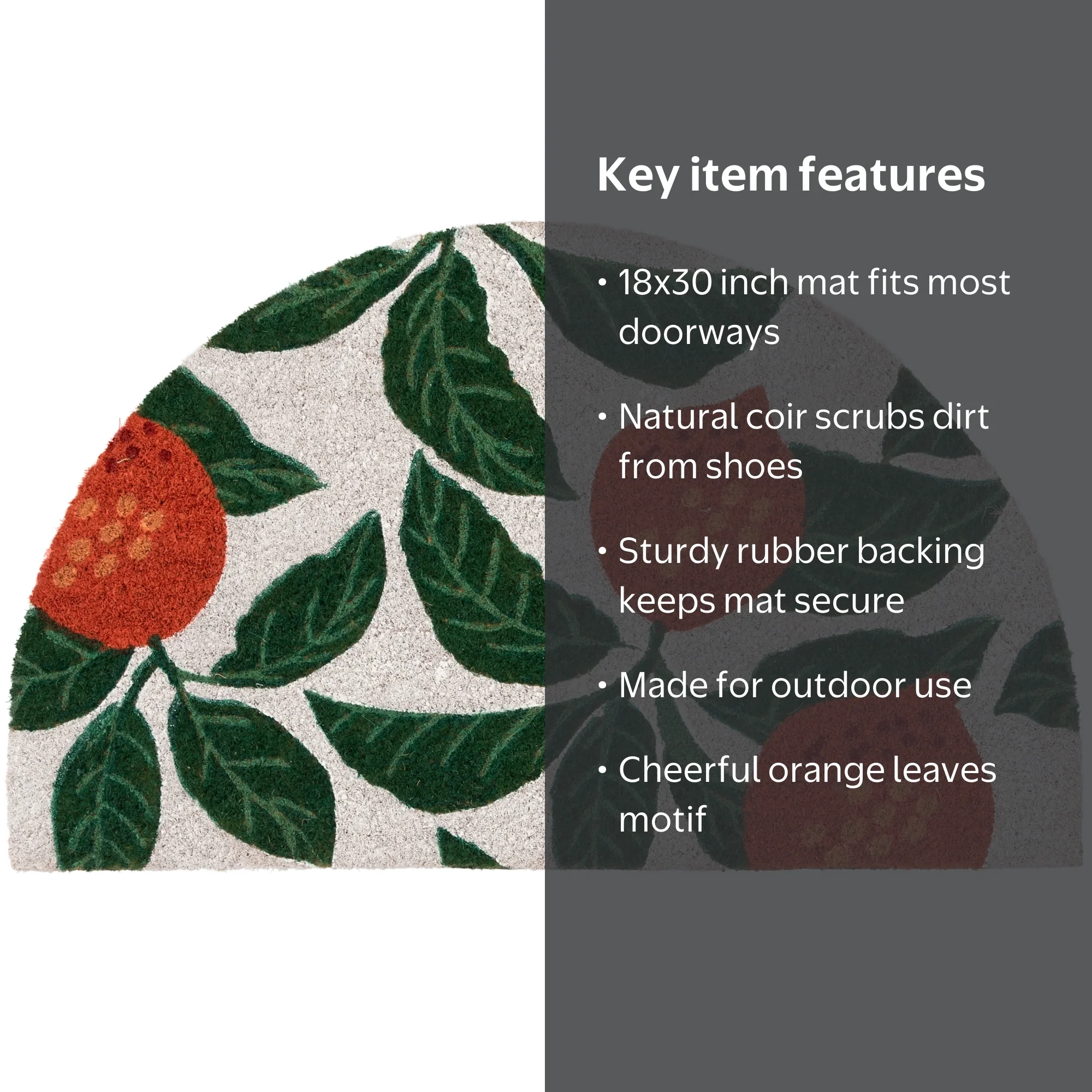 Mainstays Coir Outdoor Mat - Orange & Green 18 x 30 - Walmart.com