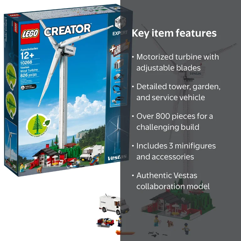 LEGO, Creator Expert Vestas Wind Turbine 10268, Wind Energy Tech