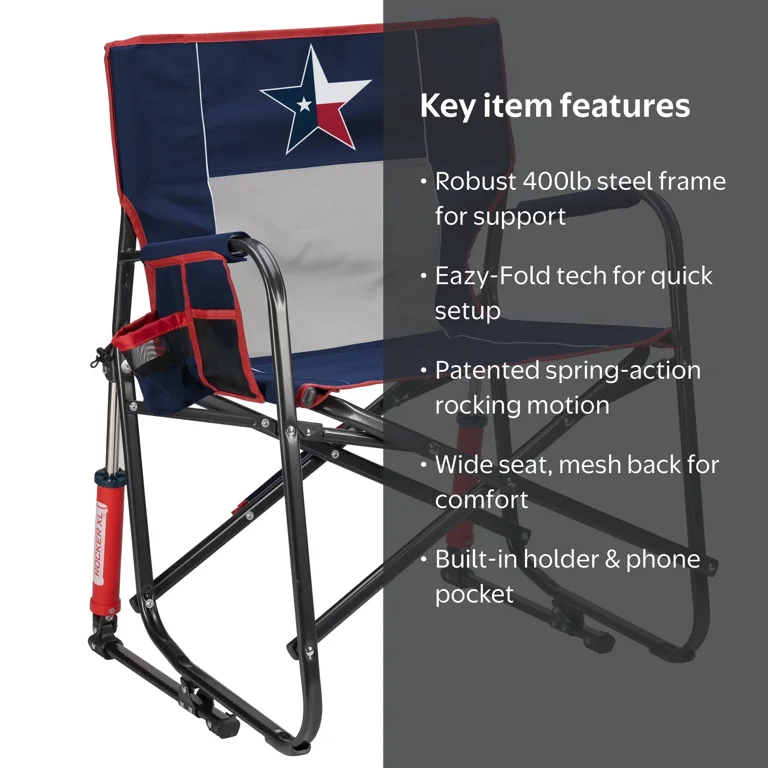 GCI Outdoor Freestyle Rocker - Foldable Rocking Camp Chair