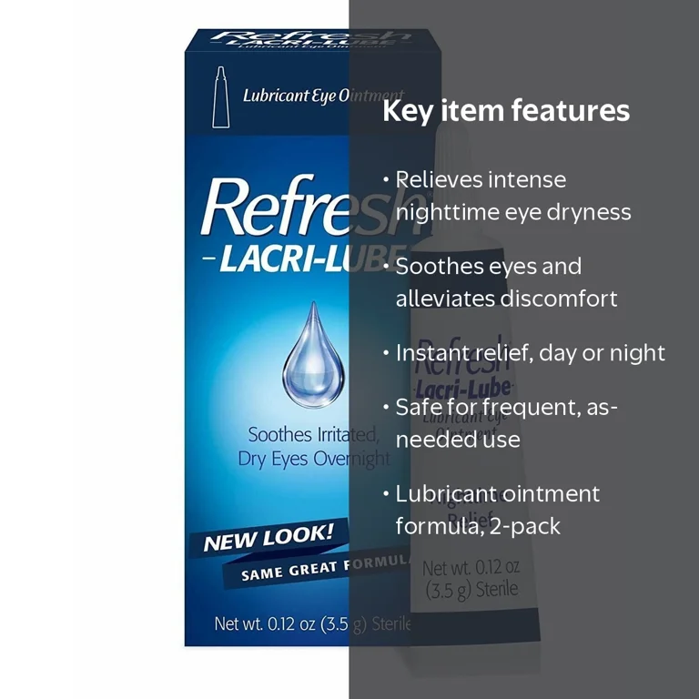 Refresh, Eye Lubricant, Nighttime Relief, 0.12 oz 2-pack - Walmart.com