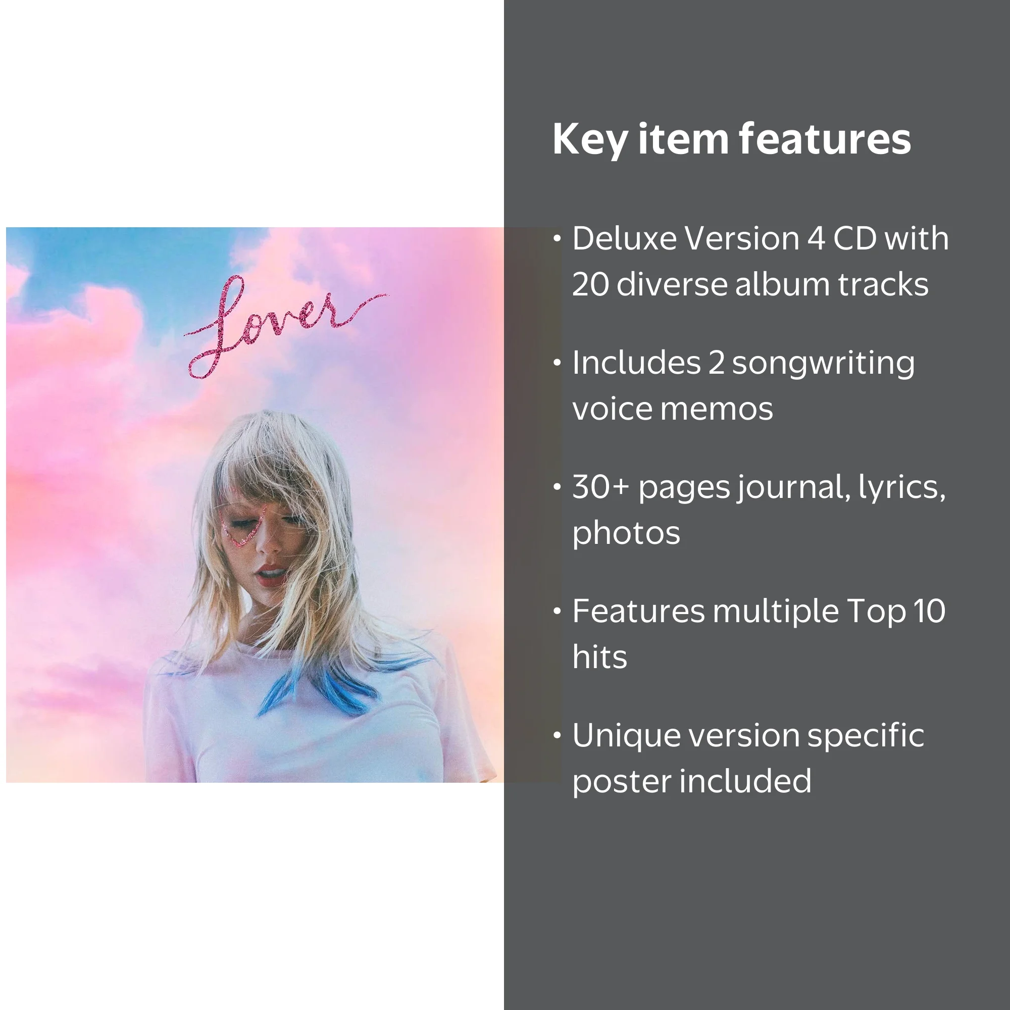 Taylor Swift Lover 数量限定盤Version1〜4 4点 Taylor Swift - Lover (Version 4) Deluxe Album - CD - Walmart.com