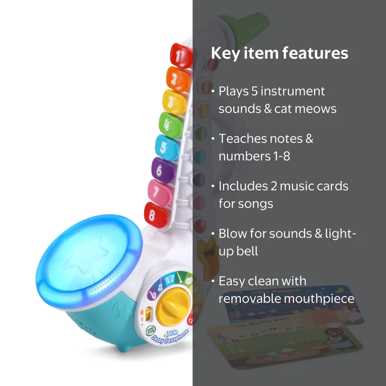 LeapFrog Learn & Groove Jazzy Saxophone with Accessories, 18+