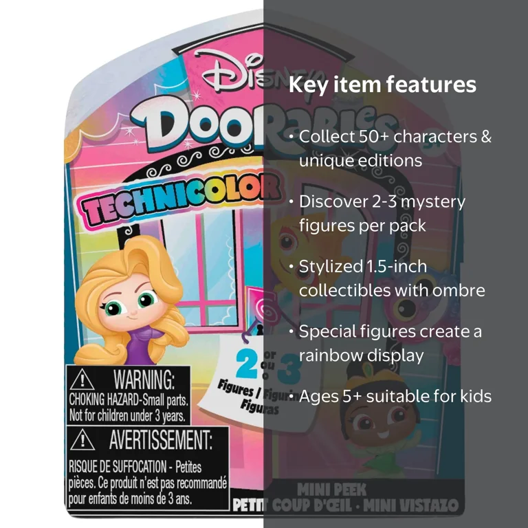 Disney Doorables Mini Peek Technicolor Takeover, Collection Pack