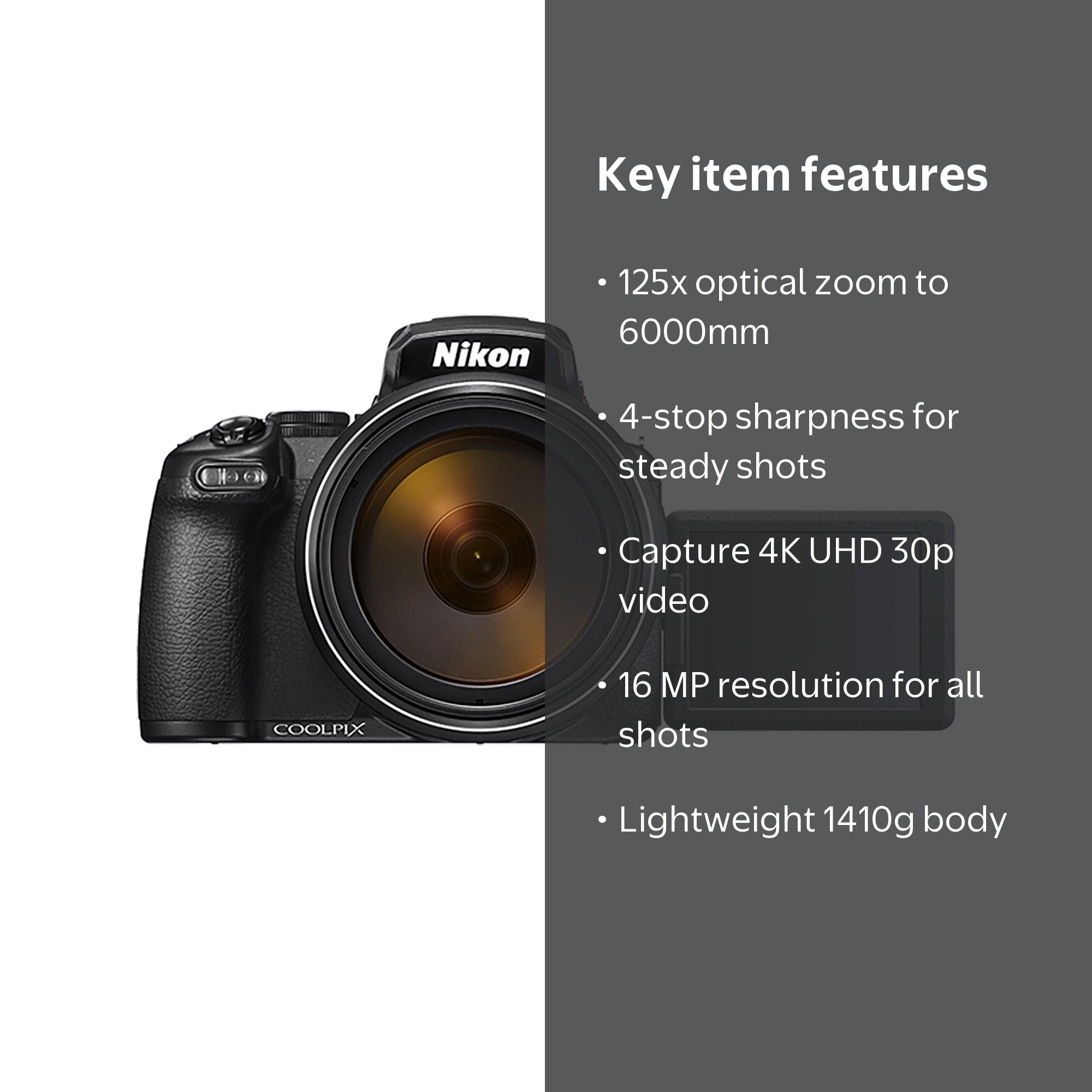 Nikon COOLPIX P1100 Superzoom Digital Camera,125x Optical Zoom
