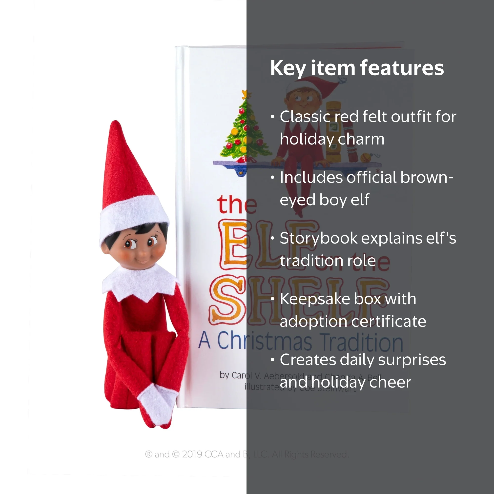 Elf on the Shelf: Boy Scout with Brown Eyes - Christmas Tradition