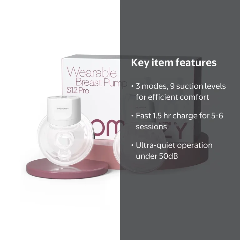 Momcozy S12 Pro Hands Free Breast Pump Wearable, Double Portable