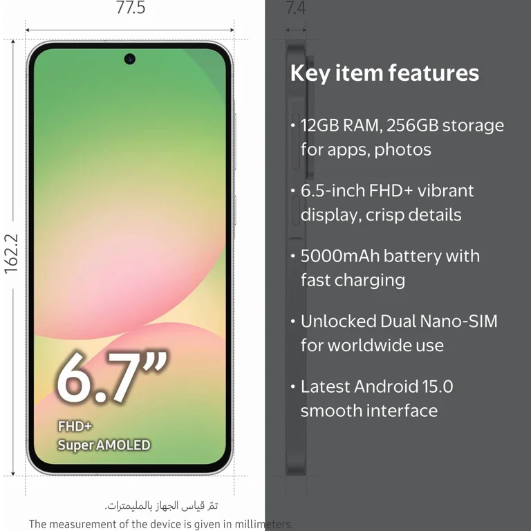 Open Box Samsung Galaxy A56 5G 2025 (12GB RAM, 256GB) AI