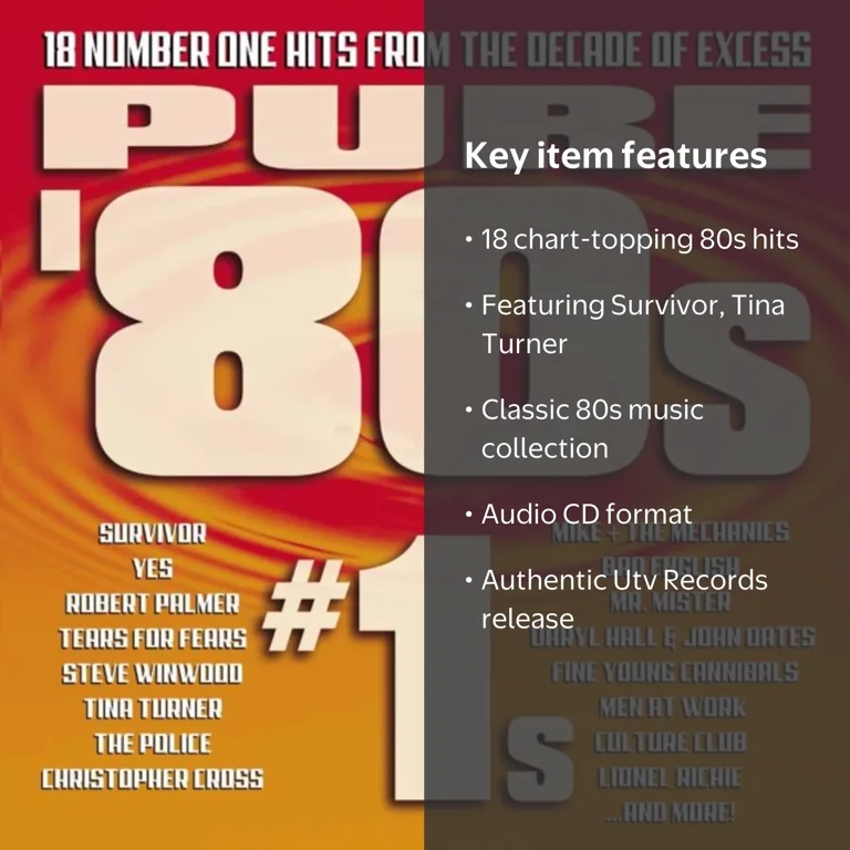 Pure 80's #1S, Music & Performance, Various Artists, 18 Hits