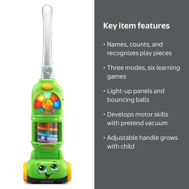 LeapFrog Pick Up & Count Vacuum, Unisex Toy, 10 Colorful Play