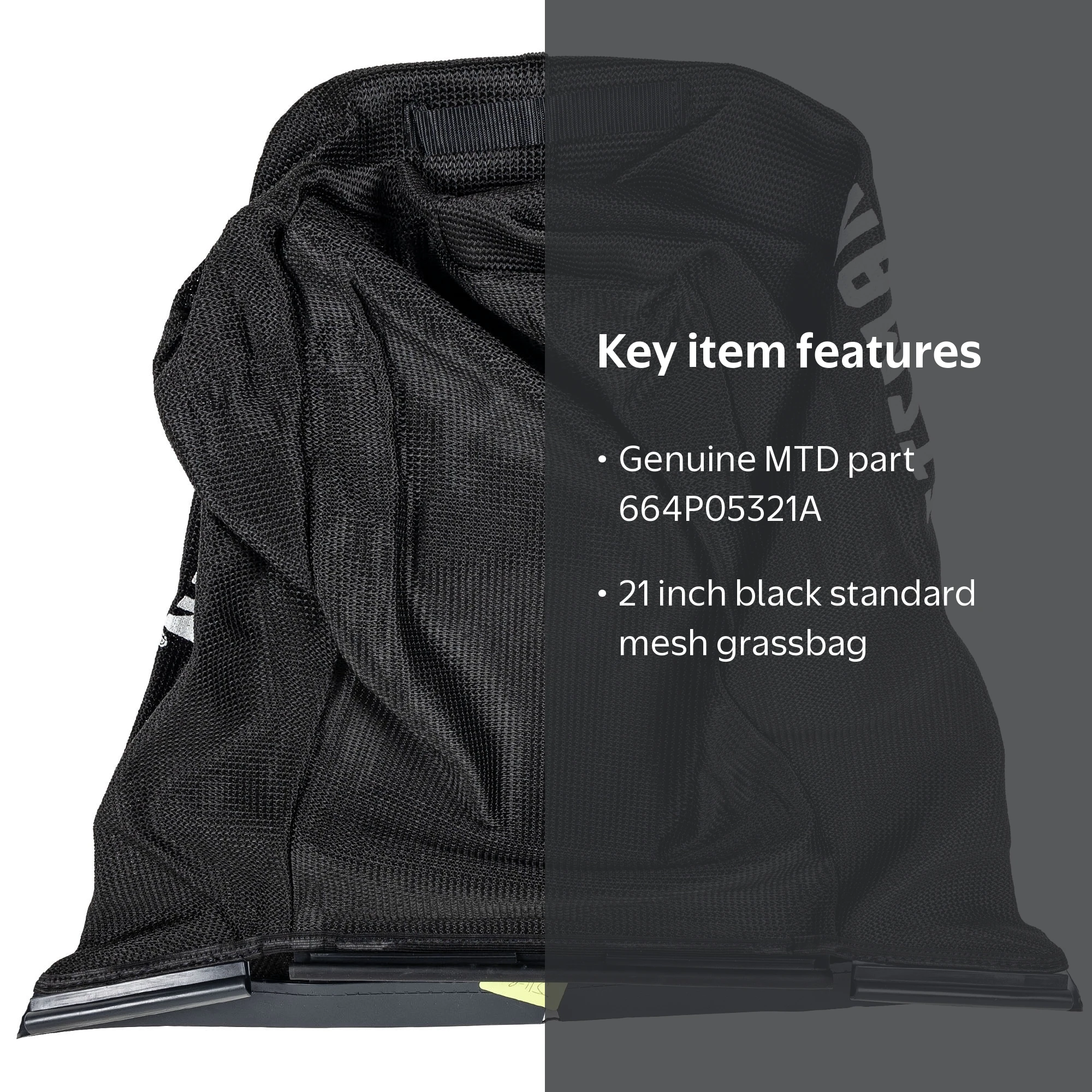 MTD Grassbag 664P05321A Black Std Mesh for Craftsman M100+ more