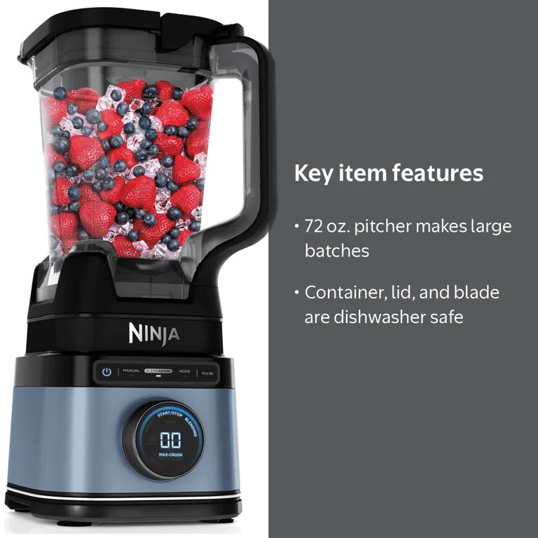 Ninja Detect Power Blender, Crush, Chop, BlendSense Technology, 3