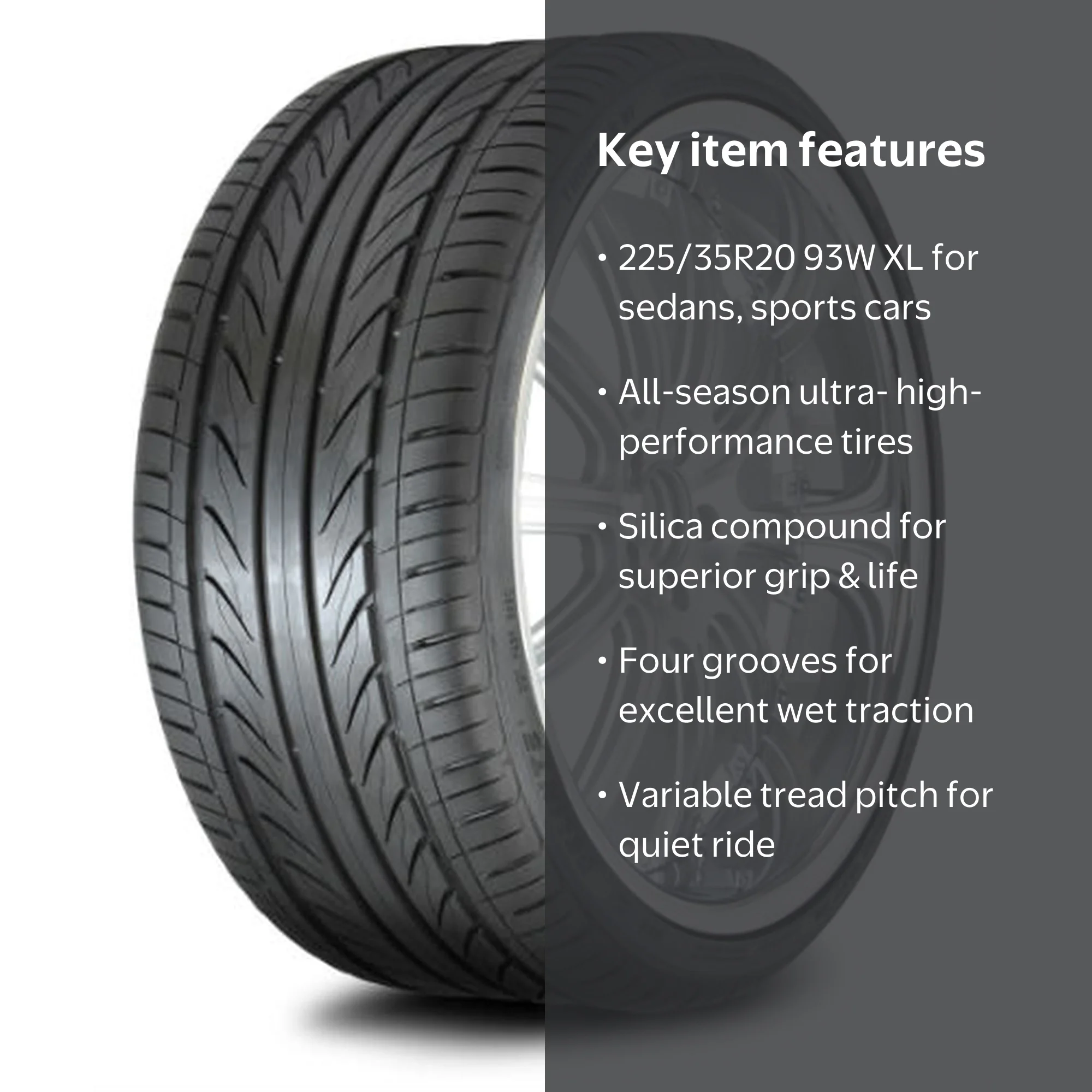 Free Shipping! Delinte Thunder D7 All Season Tire 225/35R20 93W XL