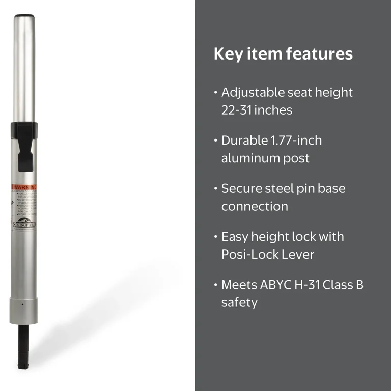 Springfield Marine Kingpin Manual Adjustable Post for Boat Seat