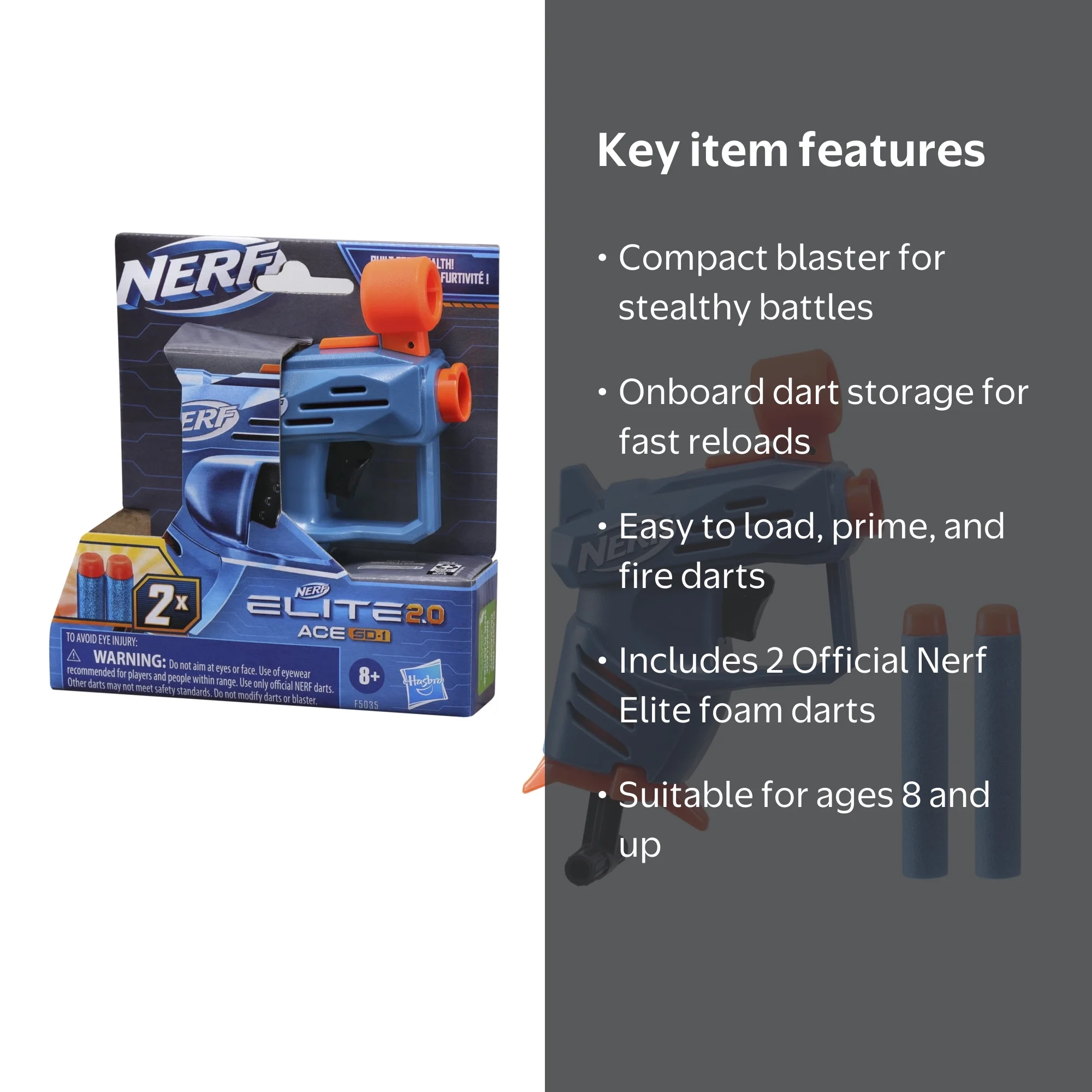 Nerf, Dart Blaster, Compact Size, Onboard 1-Dart Storage - Walmart.com