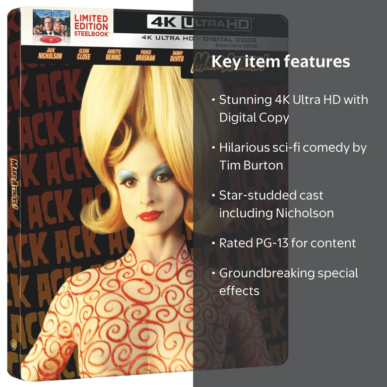 Mars Attacks! Steelbook, 4K Ultra HD, Digital Copy - Walmart.com