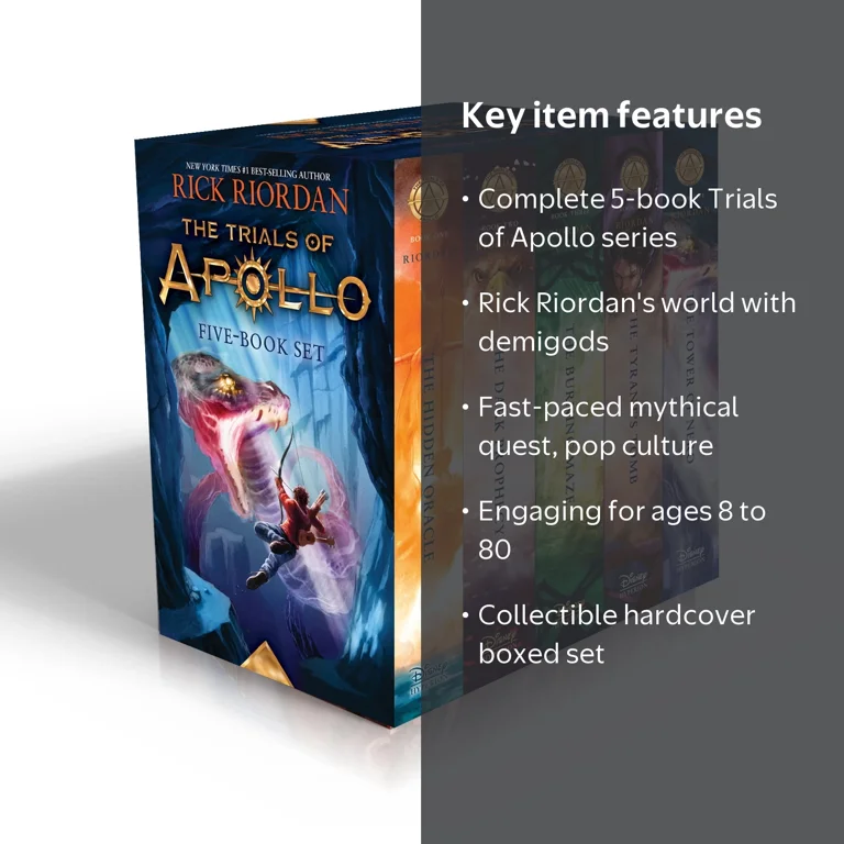 Rick Riordan, Trials of Apollo 5-Book Boxed Set, with Poster