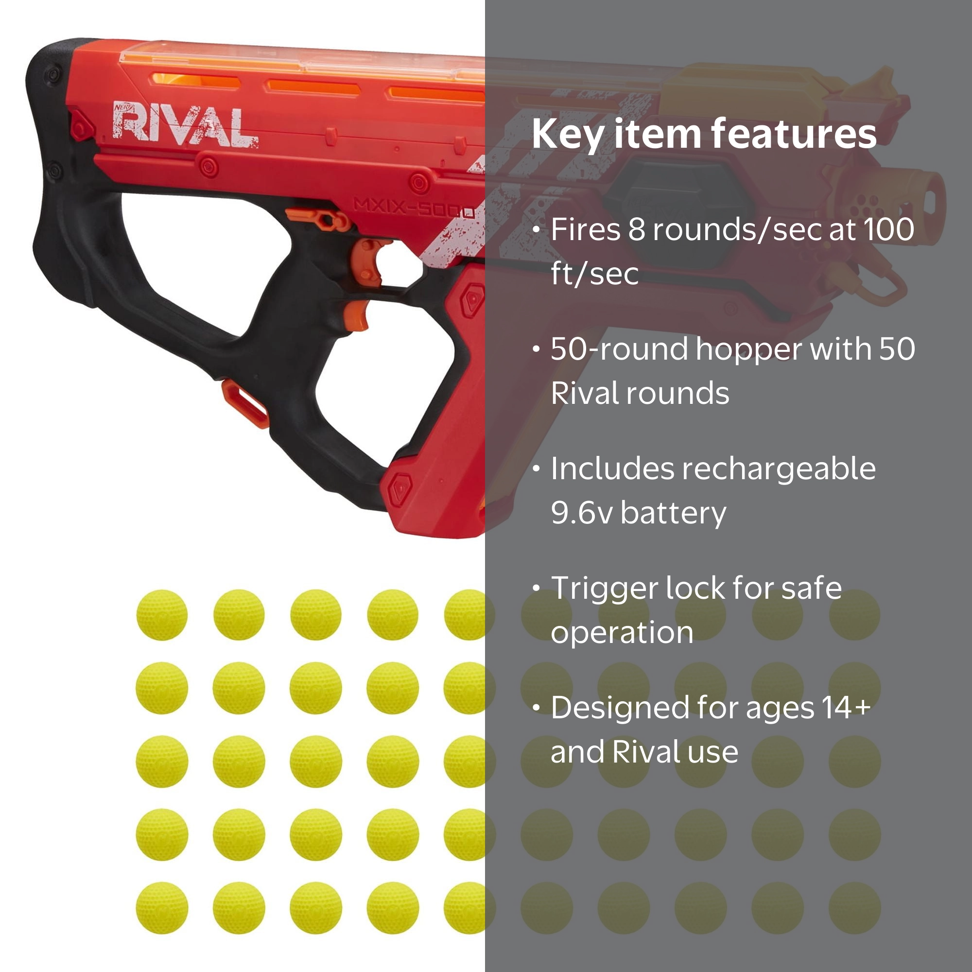 Nerf Rival Perses MXIX 5000 Fully Automatic Motorized Blaster with