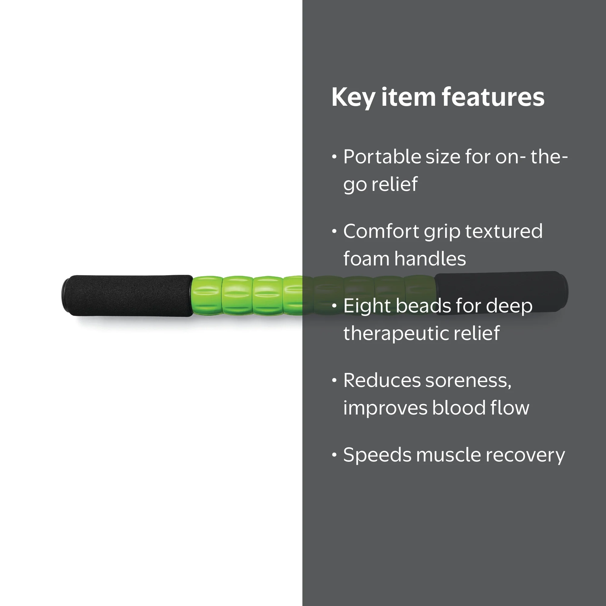 Athletic Works Rolling Massage Stick, Black/Green - Walmart.com