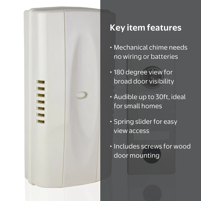 Newhouse Hardware MC145S Wireless Mechanical Two-Note Chime and