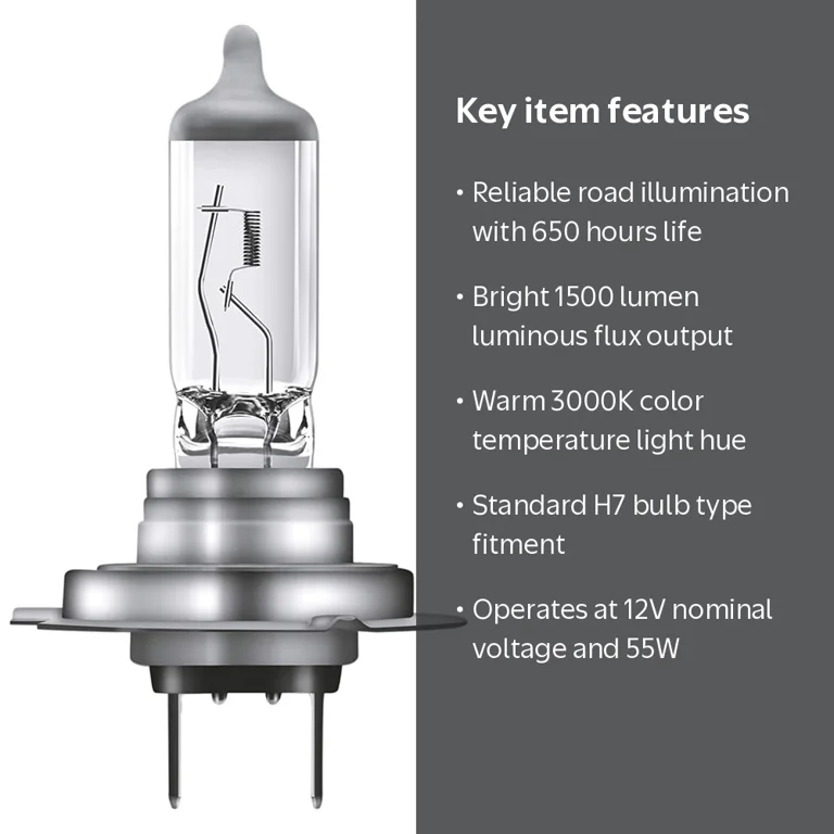 OSRAM, Automotive Bulb, H7 12V 55W, Original Line High Performance