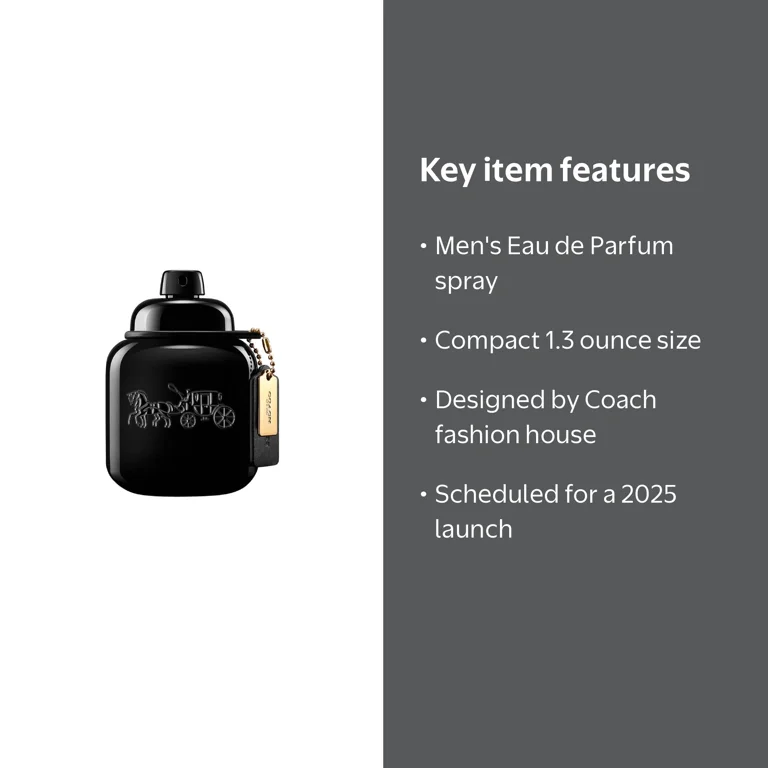 Coach, Men's Eau de Parfum, 1.3 oz, Amber Fougere fragrance
