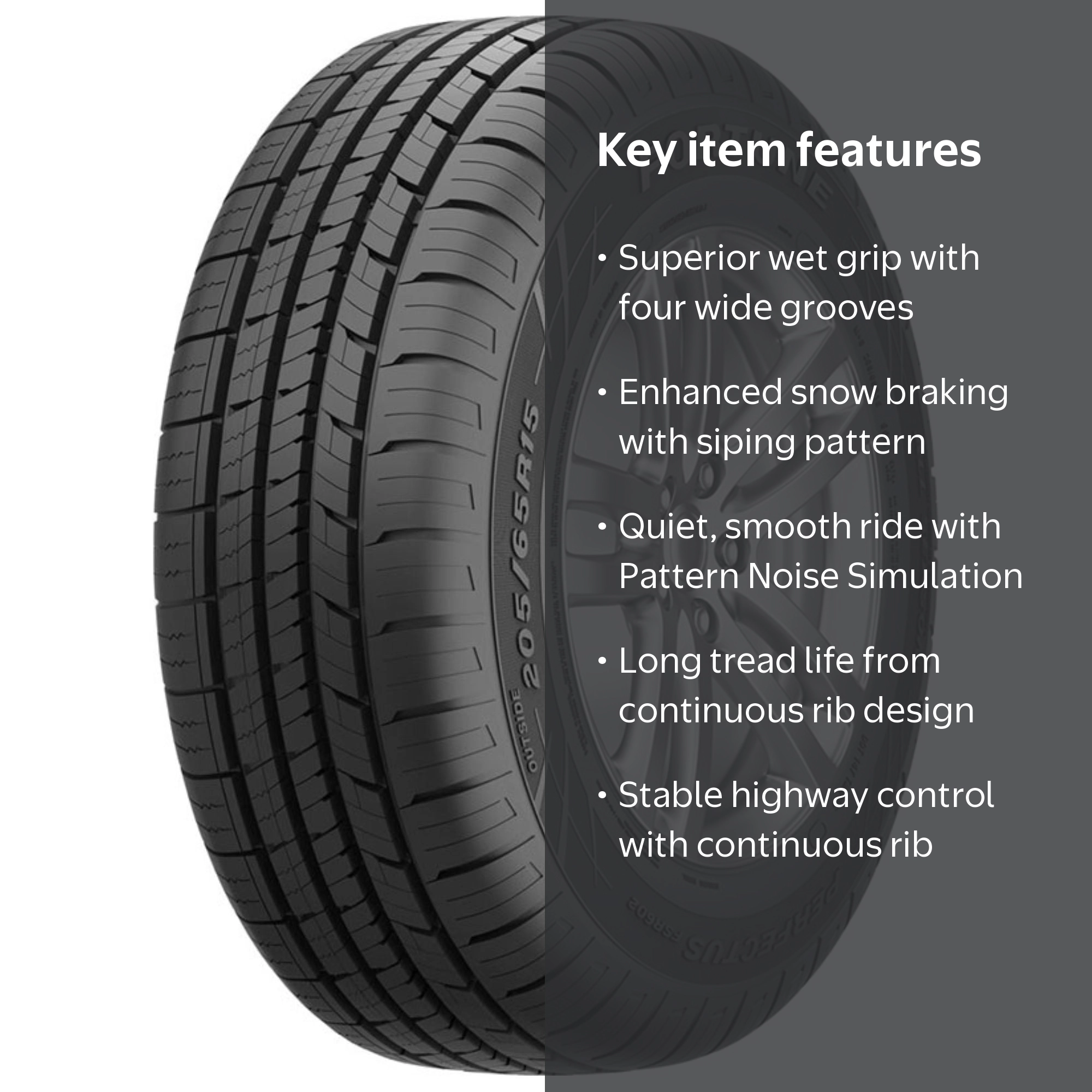 Fortune Perfectus FSR602 All Season Passenger Tire, 205/70R16 97H