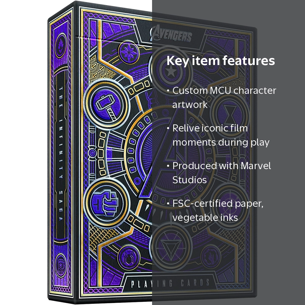 theory11 Avengers of the Infinity Saga Playing Cards (Purple
