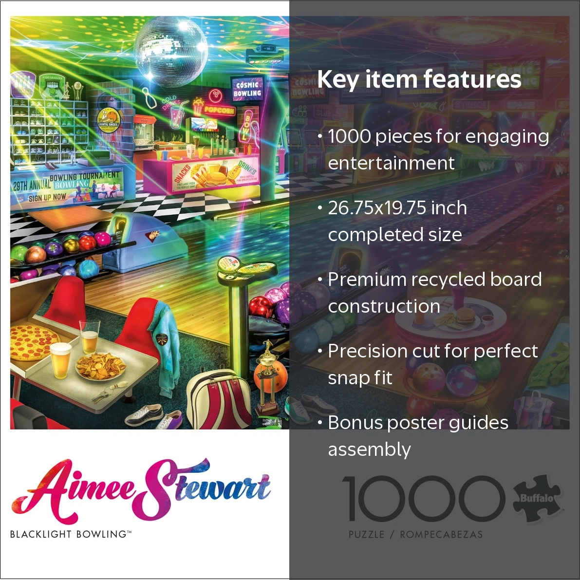 Buffalo Games Aimee Stewart - Blacklight Bowling 1000 Pieces