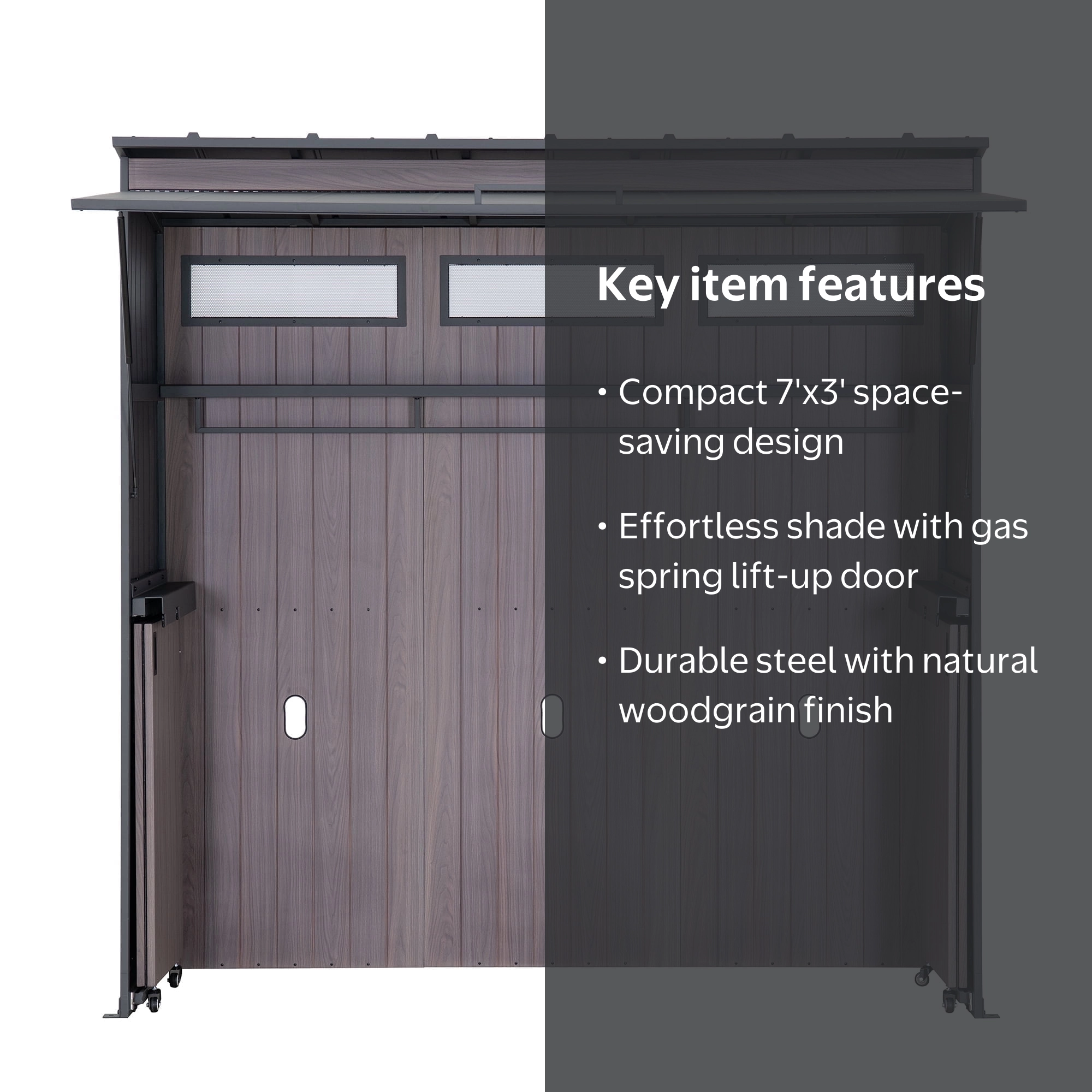 SUNJOY 7' x 3' Outdoor Kitchen / Grill Station with Overhead Lift