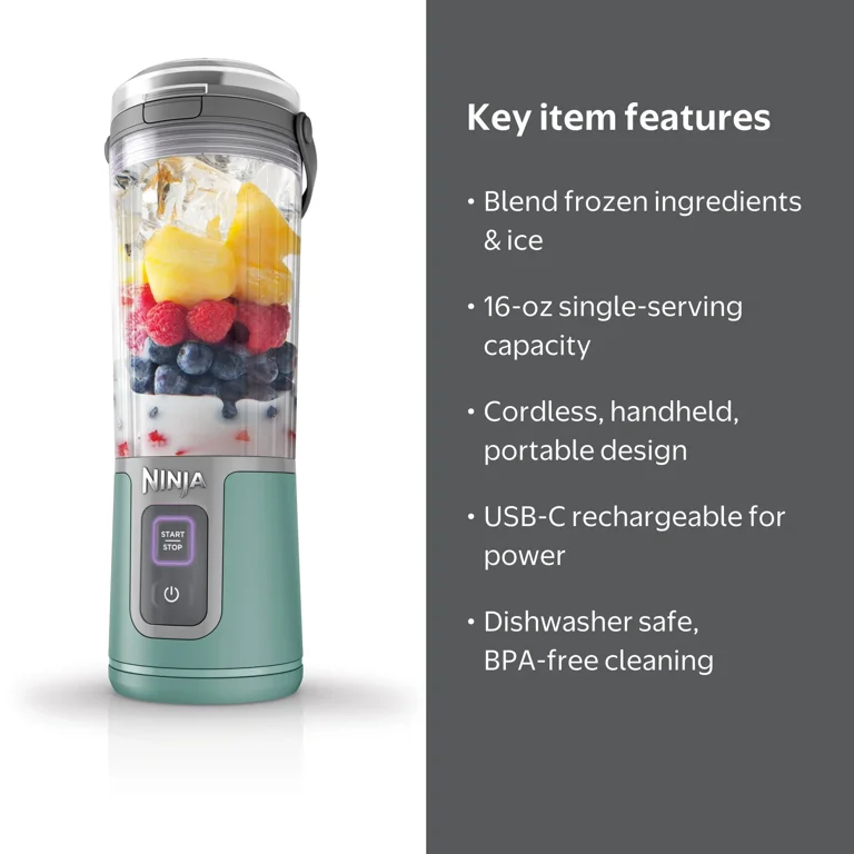 Ninja Blast 16 oz Portable Personal Blender with Leak Proof Lid