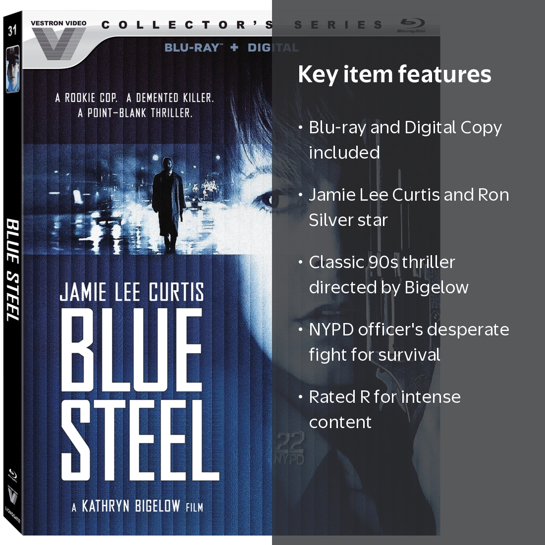 Lionsgate Blue Steel Blu-Ray Digital Copy Starring Jamie Lee