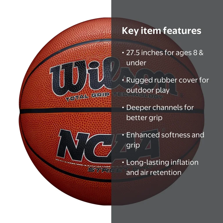 Wilson NCAA Street Shot Outdoor Basketball - Brown, Size 5 - 27.5