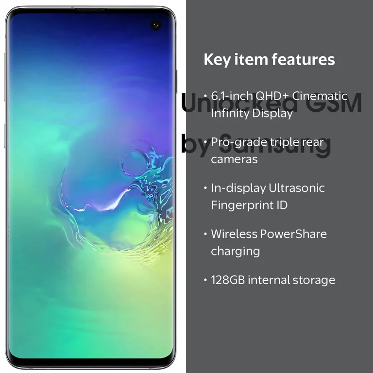 スマートフォン本体 Galaxys10 Samsung Galaxy S10 128GB Smartphone (No Plan-Unlocked Device