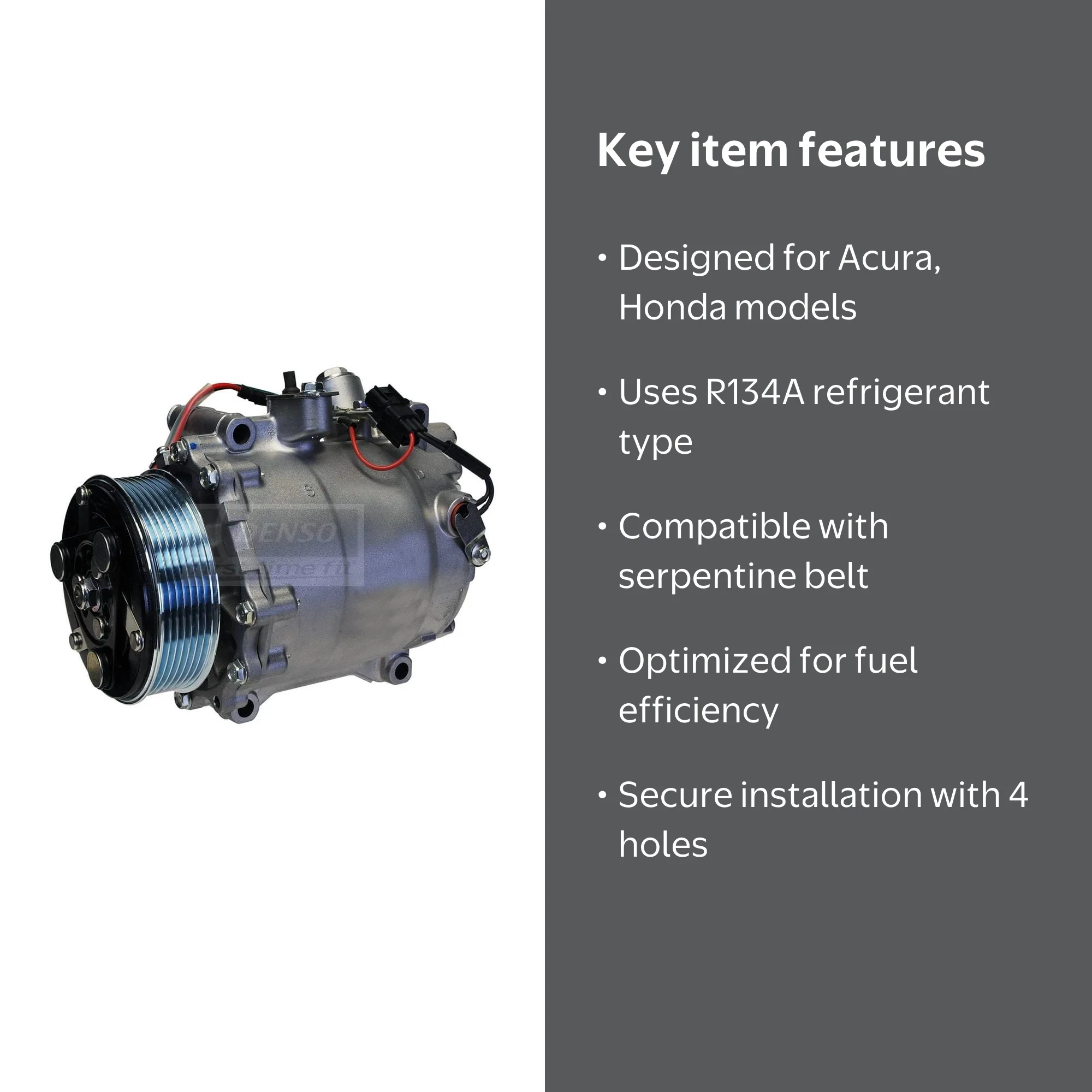 Denso 471-7056 A/C Compressor for 07-09 Acura RDX + more - Walmart.com