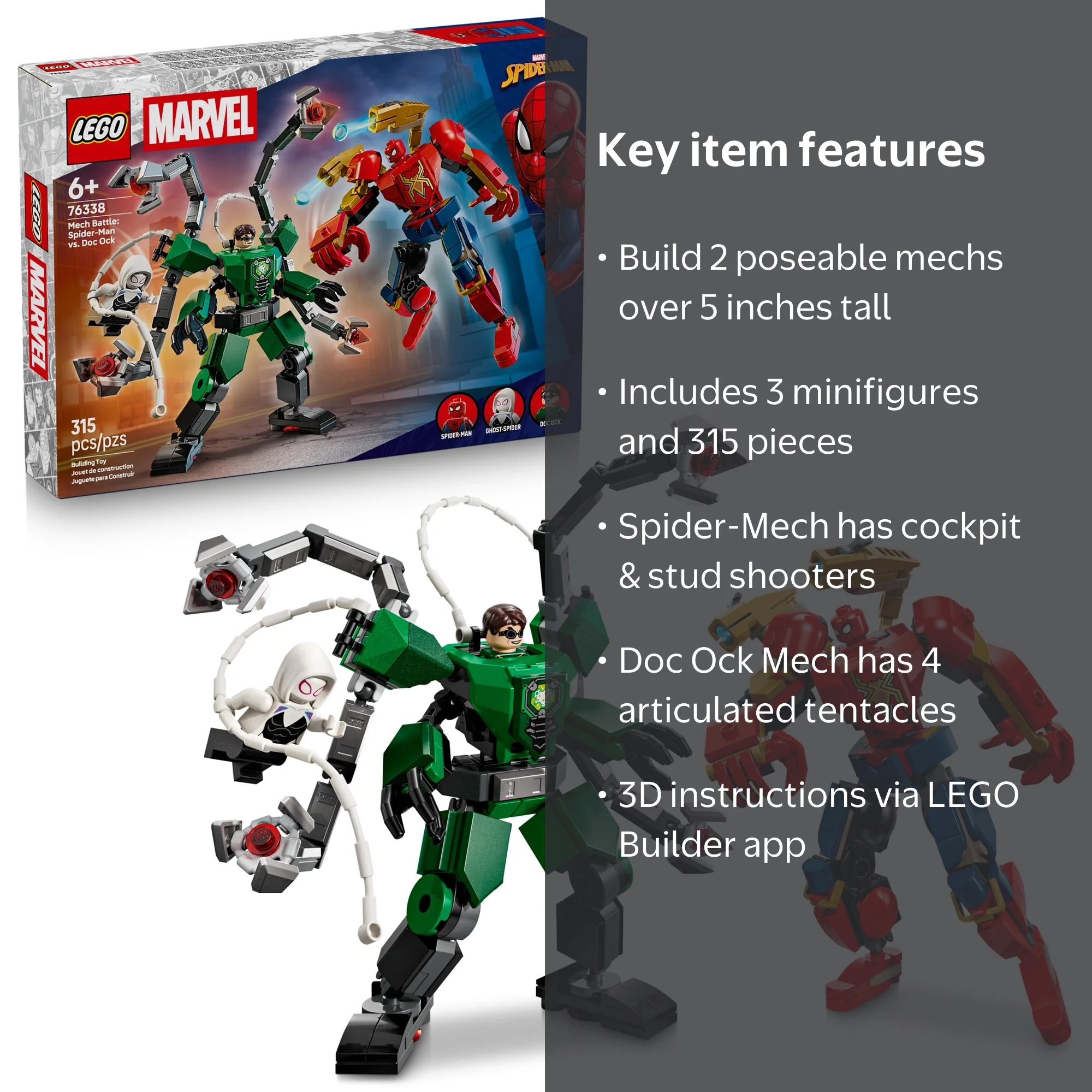 LEGO Marvel Mech Battle: Spider-Man vs. Doc Ock, 76338 - Walmart.com