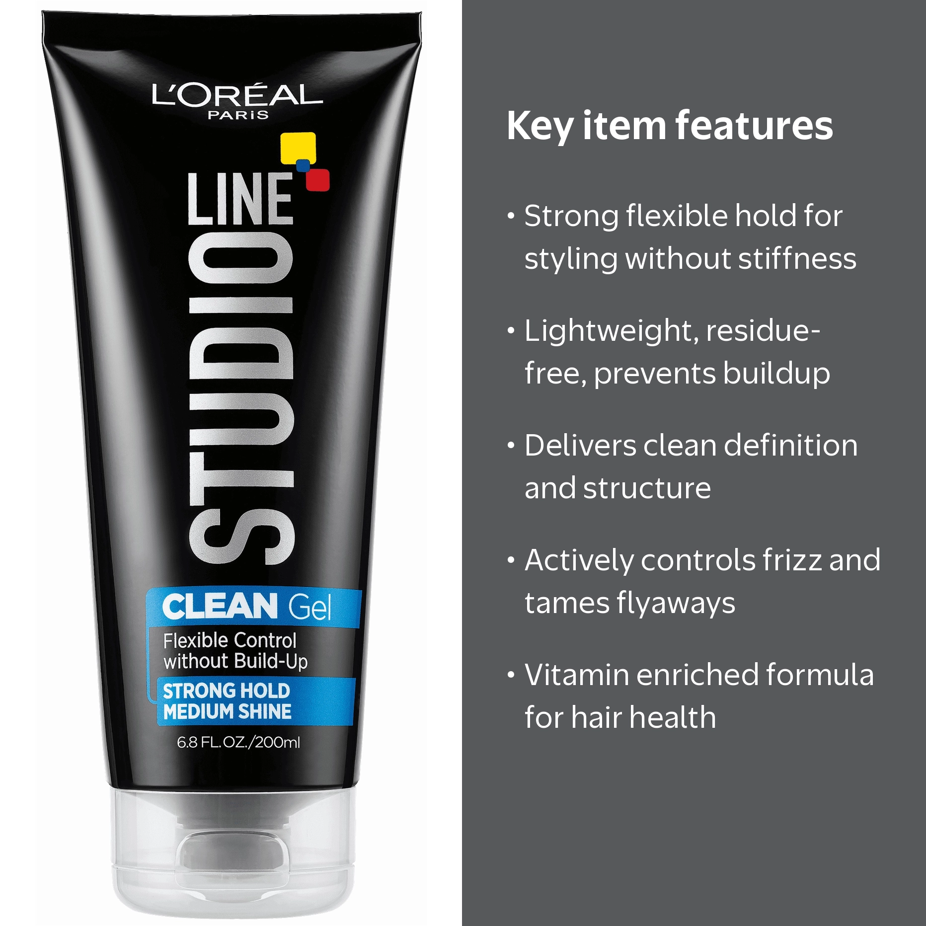 L'Oréal Paris, Hair Styling Gel, Strong Hold 6.8 fl oz, Flex