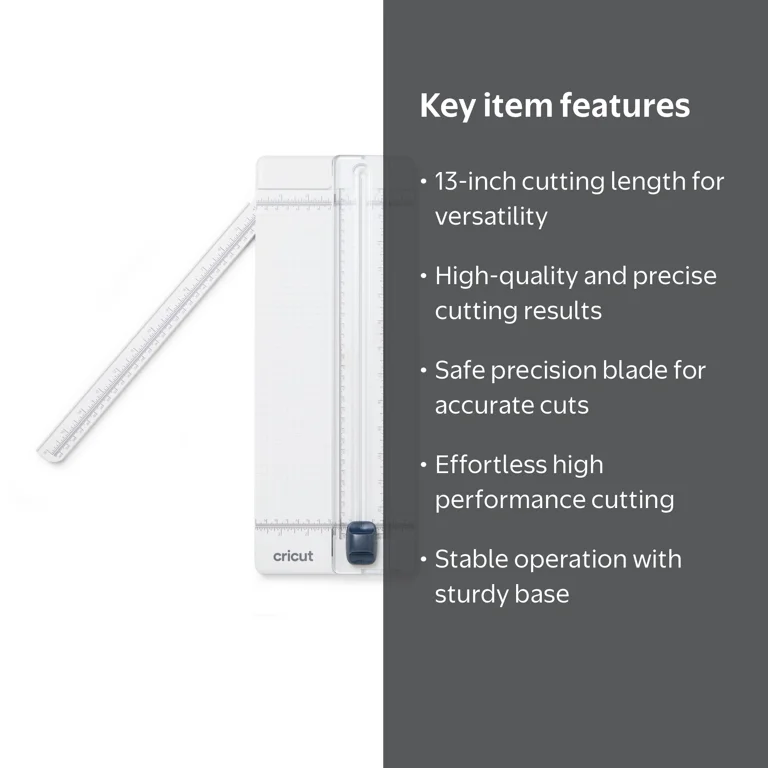 Cricut, Portable Trimmer, 13 in (33 cm), Precise Straight Cuts