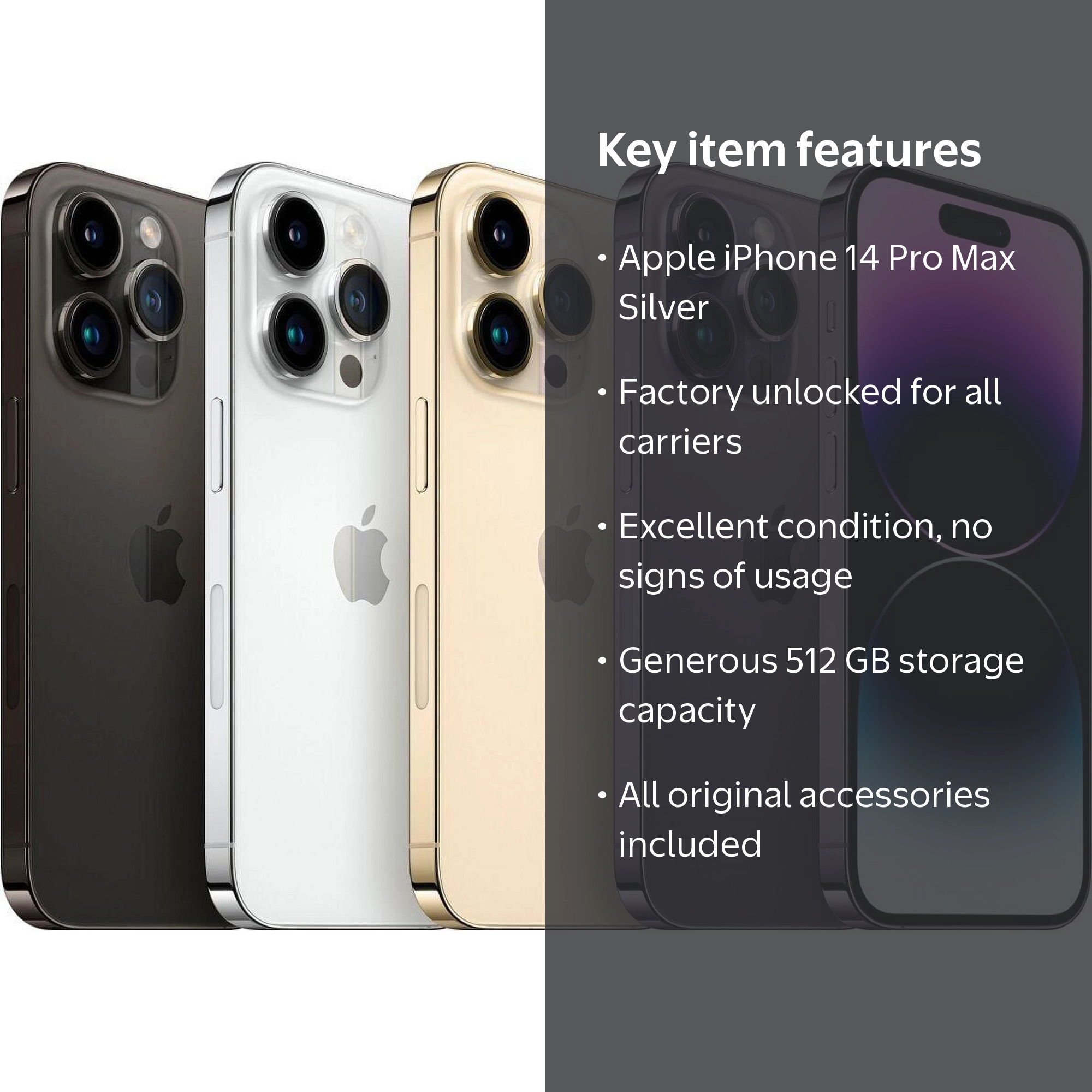 【 箱付き 】iPhone 14pro 512GB / silver k2-_26756f8b-4c74-4139-974c-