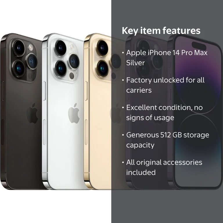 Apple iPhone 14 Pro Max, Open Box Condition, Carrier Unlocked