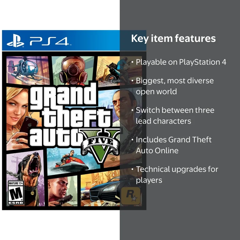 Rockstar Games, Grand Theft Auto V, PlayStation 4, Physical